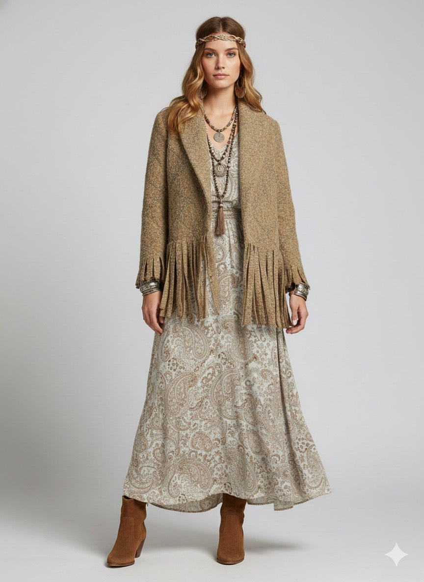 Fringes coat - Boutique Noor 