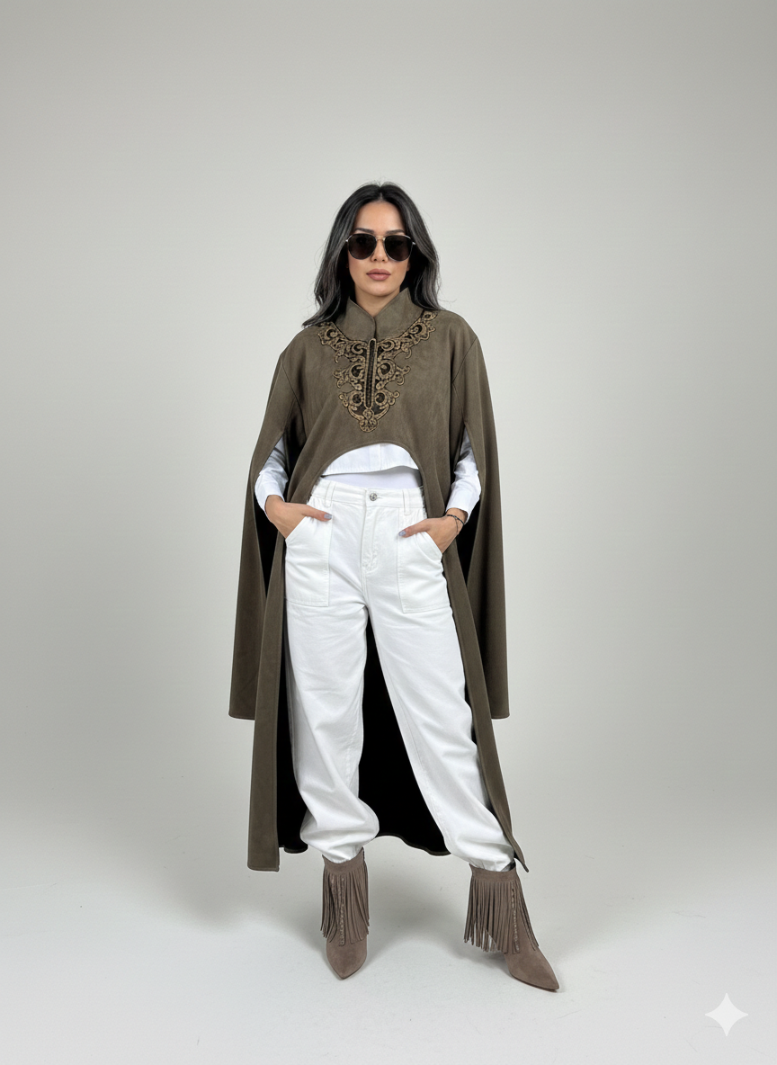 noor sleeves cape - Boutique Noor 