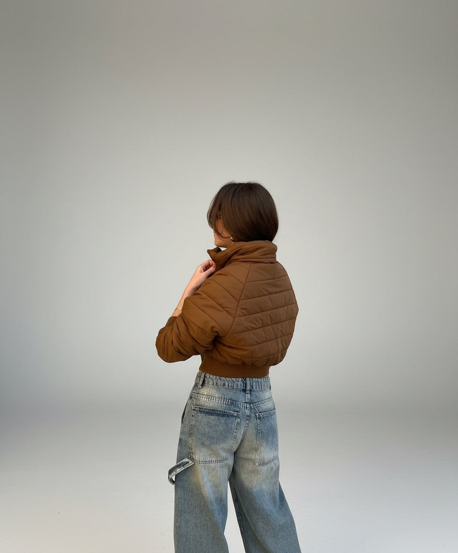 Puff short stomach jacket - Boutique Noor 