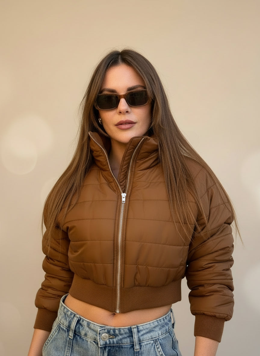 Puff short stomach jacket - Boutique Noor 